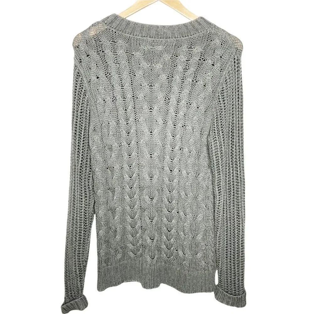 FRAME | Cable Knit Crew Neck Sweater - Picture 4 of 7